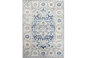 COMERCIAL CANDELA FELPUDOS Y ALFOMBRAS Alfombras Cocina Lavable Antideslizante Alfombrilla de Goma Base TPR Alfombra de Baño Alfombrillas Cocina (50_x_80_cm, Persa Blanca)