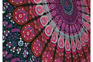 Craftozone Arazzo Regalo Arazzi Hippie Mandala Boho Psichedelico Intricato Indiano Appeso a Parete Copriletto