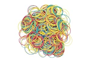 SZCXDKJ 500 Stücke Bunte Gummibänder Gummiringe Große Gemischte Elastische Gummibänder Dehnbare Bänder Mülleimer Bänder für Haushalt, Arbeit, Büro