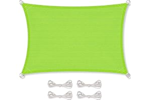 CelinaSun Voile d'ombragePare-Soleil Jardin Balcon Polyéthylène HDPE Respirant Rectangle 2 x 3 m Vert