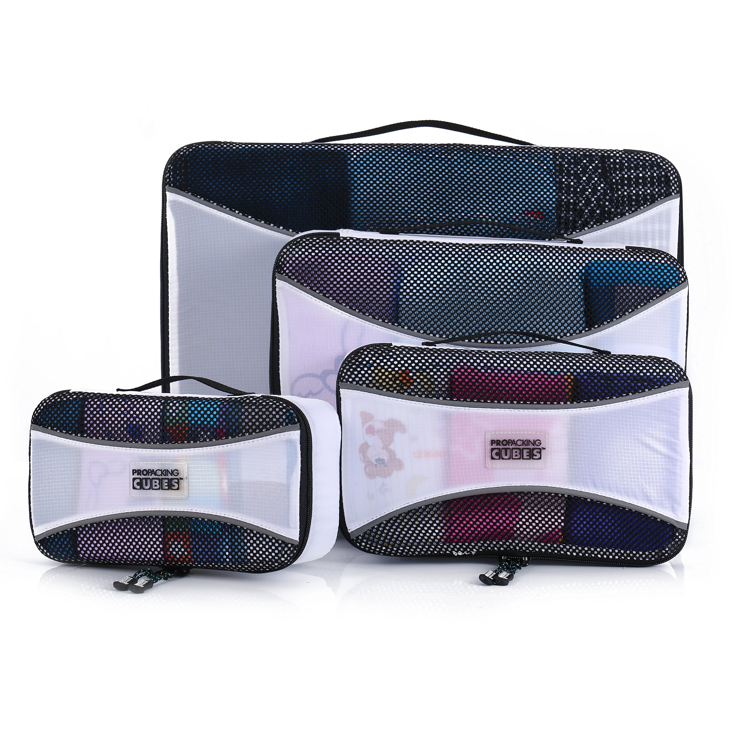 PRO Packing Cubes 4 Piece Travel Packing Cube Value Set 30 Space