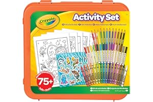 CRAYOLA- Maletín para Colorear, Rotuladores Lavables, Ceras, Lápices, 95 Piezas, Actividad Creativa para Niños, Colores Surtidos, 04-1089