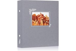 Lanpn Álbum de Fotos 11,5x15 11x15cm 400 Bolsillos, Exquisito Album para Photos Bolsillos Verticales Gris