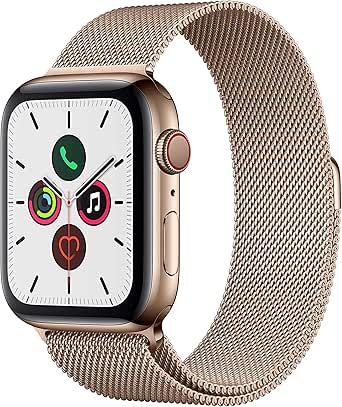 Apple Watch Series 5 (GPS + Cellular, 44mm) - Gold Stainless Steel Case  with Gold Milanese Loop : Amazon.co.uk: Electronics \u0026 Photo