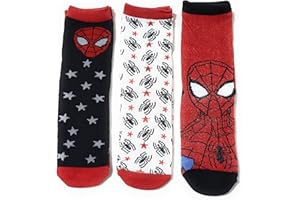 Requeteguay Urban RU Calcetines Spiderman para Niños | Pack de 3 Calcetines Spiderman Marvel