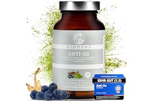 ‎QIDOSHA QIDOSHA® ANTI-OX Komplex ², TESTSIEGER 01/2024*, mit Cordyceps sinensis Extrakt, R-Alpha-Liponsäure, Quercetin, Brahmi-Extrakt, Beta-Carotin sowie den Vitaminen C, E und B2