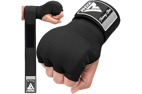 RDX Gel Bandes Boxe Sous Gants, 100CM Longue Poignet, Mitaine MMA Muay Thai, Protege Main arts martiaux Sparring Protecteur de Poing, Boxing inner Gloves Hand Wraps, Gants de Frappe Adulte Homme Femme