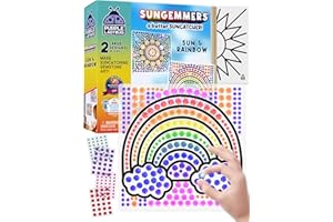 PURPLE LADYBUG SunGemmers DIY Suncatcher Craft Kits for Kids Ages 5+ - 6 Year Old Girl Gifts Idea, Window Art for Kids, Girls Birthday Presents & Stocking Fillers, No-Mess Art and Craft Set for 7 Year Old Girls