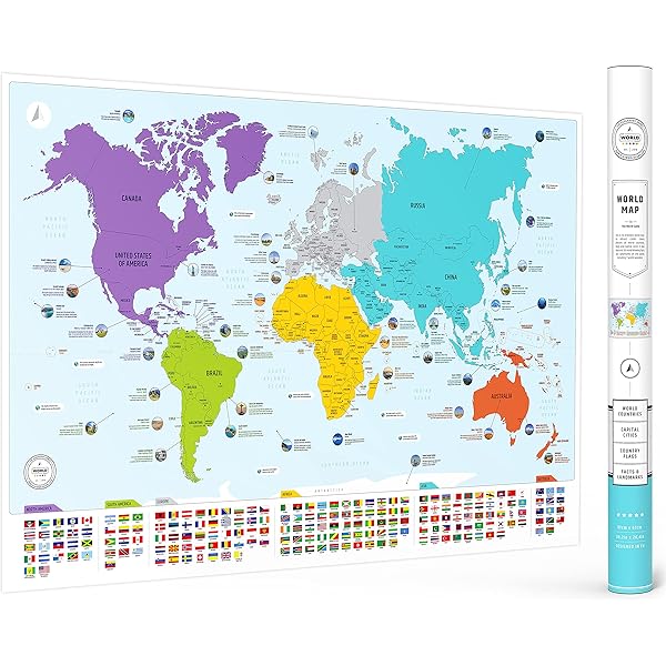 Hyper Mart World Map Poster For Wall - 61 X 91.5cm Large Wall Map Of - View #8