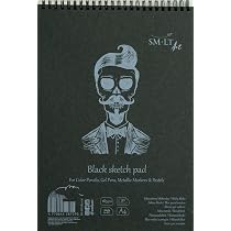 SMLT Authentic Line A4 Skizzenblock – Graues Papier, 180 G/m², 30 Blatt, Mit Perforation, Baumwollanteil