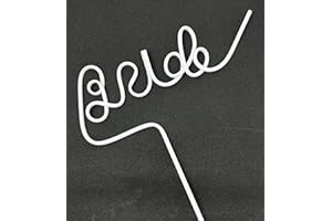 WEDFEST White Bride Hen Do Party Re-usable Straw ~ White Bride Reusable Straw ~ Bride To Be Drink Straw ~ Hen Party Straws ~ Bride Gift ~ Hen Party Accessories