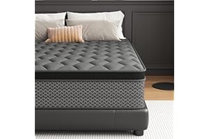 DAJIYUHC King Mattress 5FT, 10 Inch Foam and Spring Hybrid Mattress in A Box, Medium Plush Feel with Motion Isolating, Fiberglass Free(150x200cm)