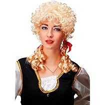 WIG ME UP Perücke Damen – Gothic Lolita Barock, Mittelscheitel, Blond Gold-aschblond, Korkenzieherlocken, Für Karneval & Cosplay