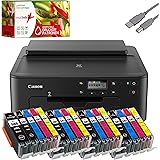Canon PIXMA TS705 Tintenstrahldrucker Fotodrucker + USB Kabel & 20 komp. realink Druckerpatronen (Drucken per USB oder WLAN) 