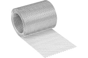 PAROTEC Takfotsgaller i aluminium 100 mm x 5 m – Ventilationsgaller och insektsnät för tak med 5 m ventilationslist – Fågelsk
