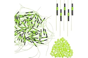 SHADDOCK 100 topes de pesca con perlas, tope de hilo Spirolino para pesca de trucha, pesca de trucha