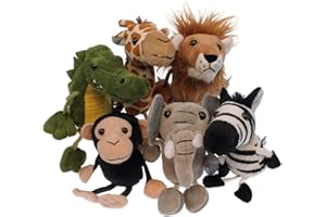 The Puppet Company Animaux Africains Lot de 6 Marionnettes à Doigts