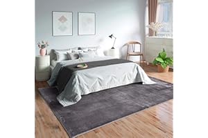 MIAS TEPPICHE Mia's Teppiche Olivia Alfombra, Poliéster, Gris Oscuro, 60 x 110 cm