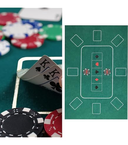 Tapis De Poker Portable 60x30cm - Surface Lisse, Base Antidérapante, Pour Cartes Et Magie