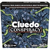 Cluedo Conspiracy, gioco da tavolo per adulti e ragazzi, dai 14 anni in su, gioco di strategia con identità segrete, per 4-10