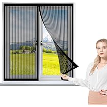 Magnet Fliegengitter Für Fenster & Türen – 200x175 Cm, Selbstschließend, Schwarz, Ohne Bohren Montierbar