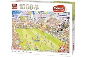 KING INTERNATIONAL King 5546 Comic Cartoon Fußball Football Puzzle 1000 Teile, Mehrfarbig