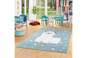 Pergamon Kinder Teppich Maui Kids Alpaka Pastell Blau in 5 Größen