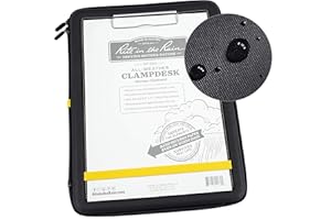 Rite in the Rain Bureau à pince, résistant aux intempéries, 35,6 x 27,0 cm, noir, avec surface d'écriture, espace de rangement intérieur (n° 296)