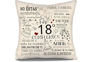 AOSUMIN No estás envejeciendo estás aumentando de valor Funda de Cojín para Cumpleaños 18 Años Niña Niño Hija Hijo Nieta Hermana Amigas Regalo de 18 cumpleaños 10-100 Años Fundas de Cojín Cumpleaños(18-a)