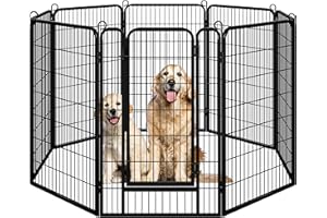 costoffs 8 Panel Metal Dog Playpen, Practical Pet Puppy Pen Large Exercise Pen Fence 120 cm Height Indoor Outdoor for Dog/Cat/Rabbit/Bunny/Duck