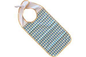 ‎PFLEGE POINT Kleidungsschutz/Ess-Schürze/Lätzchen für Erwachsene mit Steckverschluss, wasserdicht (gelb)