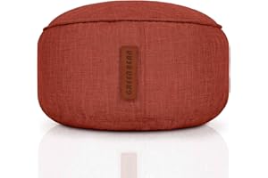 Green Bean© Sgabello a Sacco 25x45cm Imbottitura in Perle EPS - Poggiapiedi Pouf per Poltrona a Sacco Cuscino da Terra per Bambini e Adulti Poggiapiedi Cuscino per sdraiarsi sedersi Blu Scuro