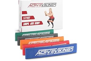 ‎ACTIVEVIKINGS ActiveVikings® Fitnessbänder aus Stoff - Ideal für Muskelaufbau Gymnastik und Crossfit - Fitnessband Widerstandsbänder Sportband