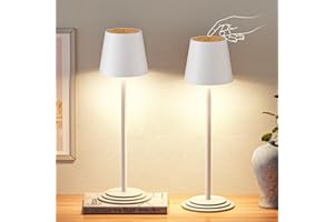‎BONSERY Bonsery Zestaw 2 lamp stołowych bezprzewodowych, akumulatorowa lampa stołowa z regulacją jasności dotykową 256 kolorów RGB, zestaw 2 lamp nocnych z klasą wodoszczelności IP44 na zewnątrz