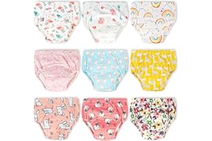 Max Shape Lot de 9 sous-vêtements d'apprentissage de la propreté pour filles, culottes d'apprentissage de la propreté 2T, 3T, 4T
