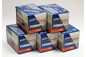 Foma Pan 200 asa Bianco e Nero 35mm Pellicola 36 Esposizione 5 Pack