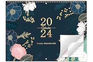 ARTFAN Family Calendar 2024 - Calendar 2024 uk from Jan. 2024 - Dec. 2024, 42.2 x 29.7 cm, 2024 Calendar month to view, Wall Calendar 2024 with 6 Columns, Perfect Family Planner - flower
