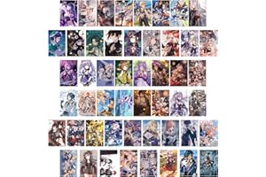 ZPPLD Anime Collage de Pared, Wall Collage Kit,Genshin Impact Collage de 50 Fotos de Pared,Anime Poster Decoración de Habitación Dormitorio Aesthetic Wall Posters