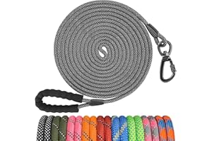 Kdsvakd Rope Dog Lead, 1.5m / 5ft Strong Dog Lead With Swivel Lockable Hook And Soft Padded Handle, Durable Dog Leash For Puppy, Small, Medium, Large Dog Camping Walking Black