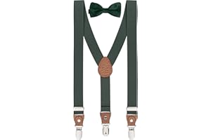 BomGuard Set Tirantes & Pajarita para Niños – Ajustable – Para Niños de 1 a 7 Años – Elegante para Boda, Bautizo, Cumpleaños, Comienzo Escolar, Fiesta – Accesorios para Bebé y Niño Pequeño