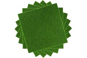 6 stycken konstgräs för pyssel, 15 x 15 cm konstgräs utomhus inomhus, konstgräs, konstgräs, modellbygge gräs, miniatyr trädgå