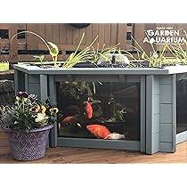 Clear View Garden Aquarium - Vierkante Vijver Met Ramen In Seagrass Green
