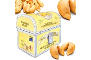 D&D FUN COOKIES - Biscotti della fortuna 20 pezzi | Biscotto con auguri di compleanno | Biscotti cinesi della fortuna | Perfetto per la famiglia | Confezionato singolarmente | Fortune Cookies