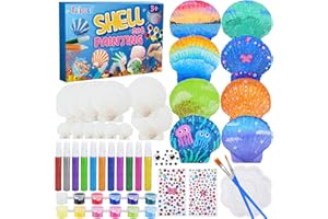 Tailmei Sea Shell Painting Kit for Kids,Art and Craft Kits,DIY Painting Gifts for Girls Boys,Birthday Gifts for Age 5 6 7 8 9 10 11 12 Year Old Girls Boys