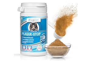 BOGAR Bogadent Plaque-Stop UBO0739 - Polvo Dental para Eliminar el sarro y contra el Mal Aliento en Gatos, 70 g, Cuidado Dental para Gatos