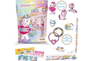 CRAZE SURPRISE BAG UNICORN - Schultüte Einhorn Geschenke für Mädchen , Wundertüte Kinder , Überraschungstüte mit Zubehör