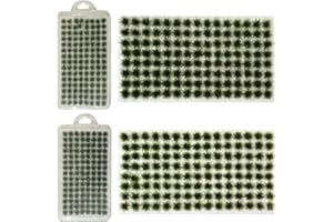 WoohomeCiuffo di Erba Statica Erba Statica Ciuffo, Verde Miniatura Albero Modello Erba Sacchetto Lichene Verde, Artificiali Falso Muschio per La Ferrovia Del Paesaggio Del Treno (STILE 1)