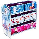 Disney Frozen Kids Bedroom Toy Storage Unit with 6 Bins by HelloHome, 60cm (H) x 63.5cm (W) x 30cm (D)