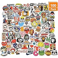 Willingood Aufkleber 100 Stück Wasserdicht Vinyl Stickers Graffiti Style Decals für Auto Motorräder Fahrrad Skateboard…