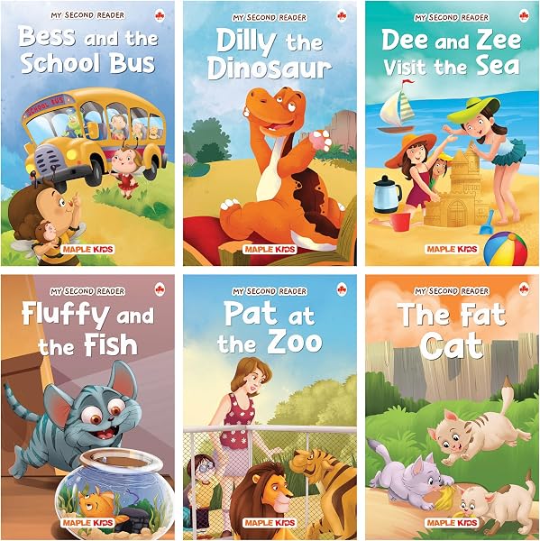 Story Books for Kids - Second Reader (Illustrated) (Set of 6 Books) - Phonic…